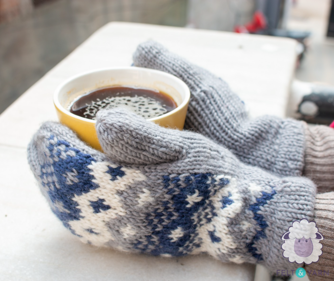 Wool Felt Mittens